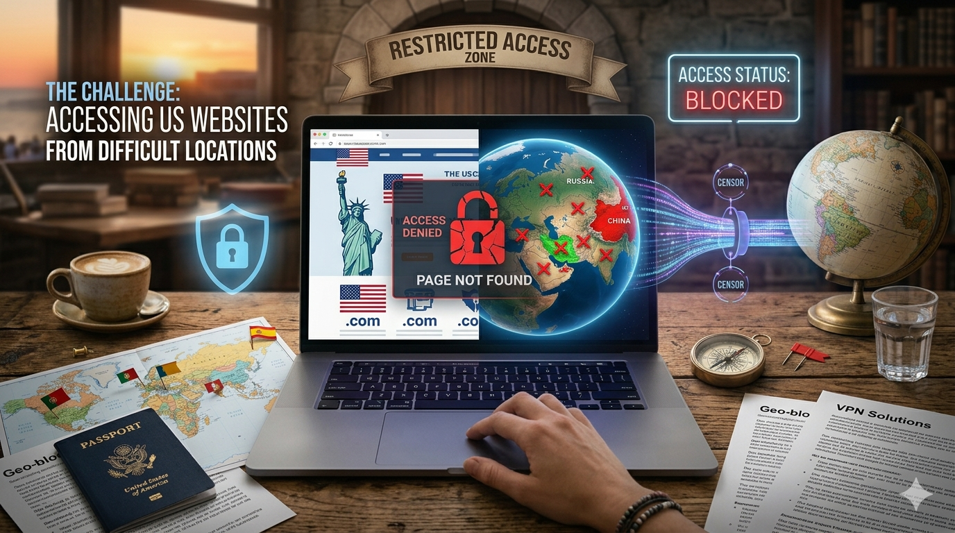 countries where us websites are difficult to access