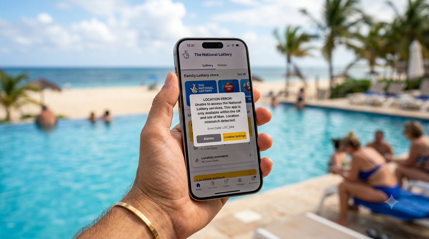 National Lottery App Not Working Abroad