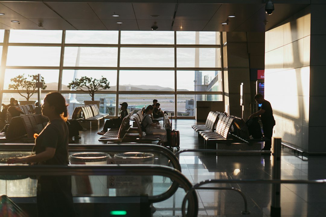 Lloyds app not working abroad - traveller waiting at the airport