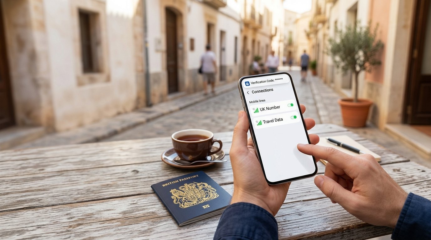 Best eSIM for Thailand: traveller connected with mobile data on a Thai beach